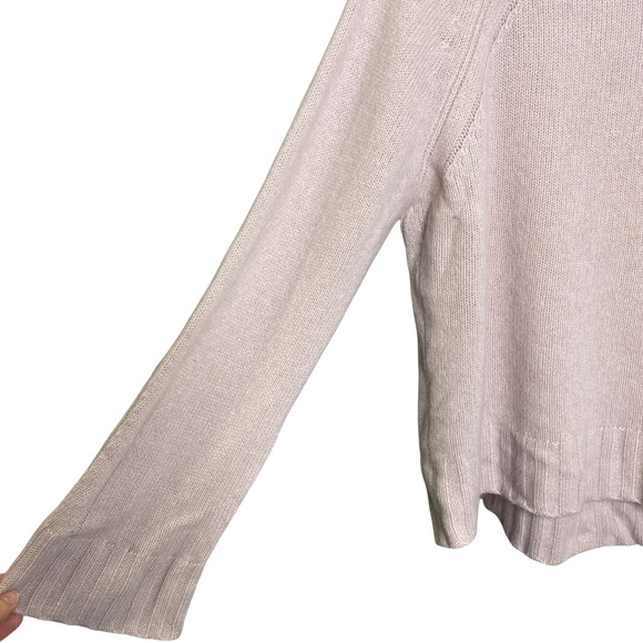 360 Cashmere Women Sweater Pink Knit‎ Mock Neck 100% Cashmere Pullover M $360 - Picture 5 of 6